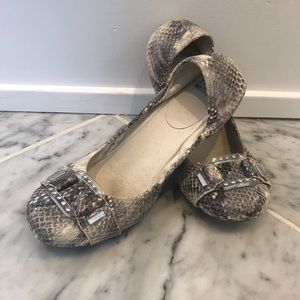Stuart Weitzman snakeskin ballet flats